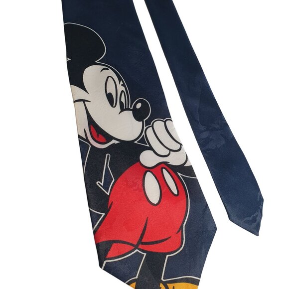 Mickey Mouse Vintage Mens Tie Balance Inc Disney 1990s Cartoon Character Necktie - Picture 2 of 5